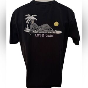 QUIKSILVER “Life’s Quik” Skeleton Tee Shirt Regular Fit Men L Large